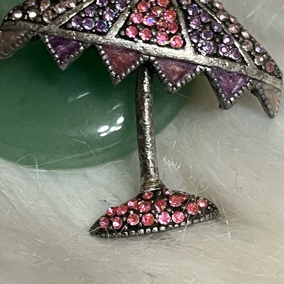 Vintage Umbrella Brooch - Picture 3 of 10